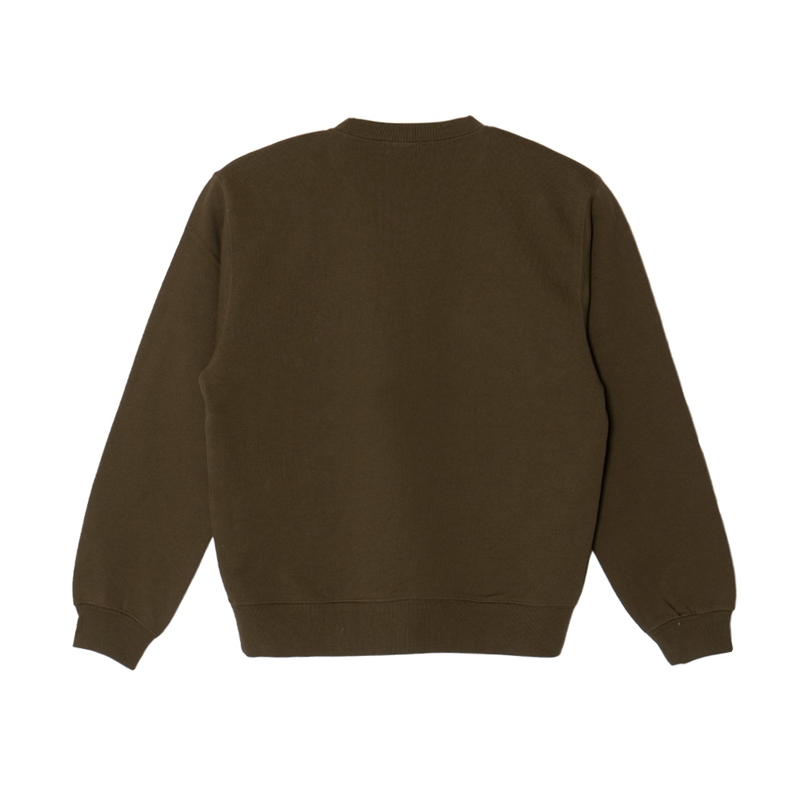 STAR DENIM WAPPEN CREW SWEAT -OLIVE- (LADIES)
