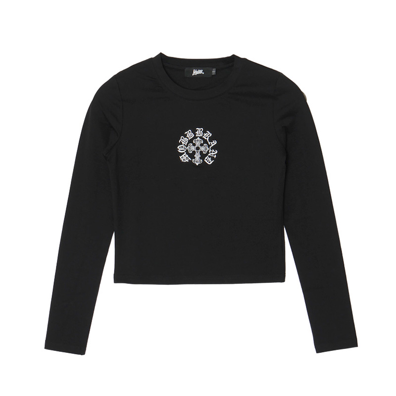 CROSS L/S T-SHIRT -BLACK- (LADIES)