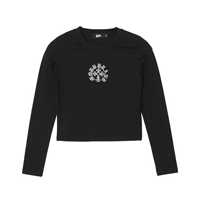 CROSS L/S T-SHIRT -BLACK- (LADIES)
