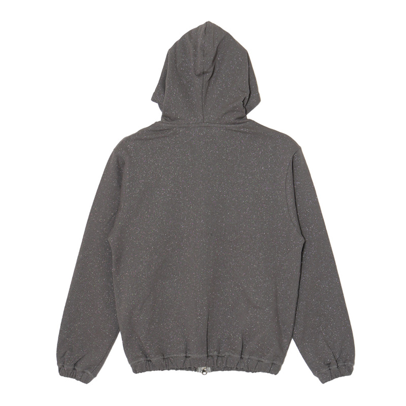 OG GLITTER ZIP HOODIE -GREY- (LADIES)