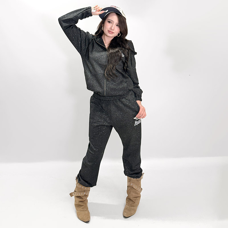 OG GLITTER PANTS -BLACK- (LADIES)