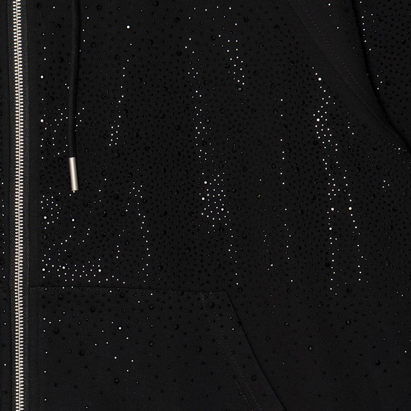 AURORA STONE ZIP HOODIE -BLACK- (LADIES)