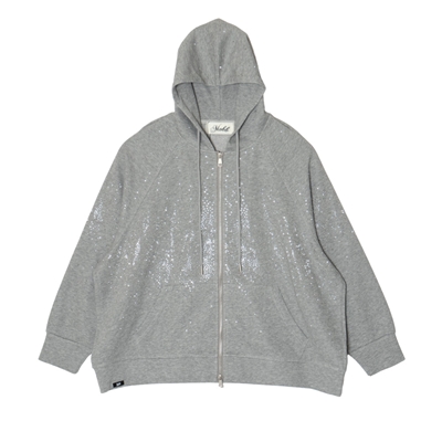 AURORA STONE ZIP HOODIE -GREY- (LADIES)