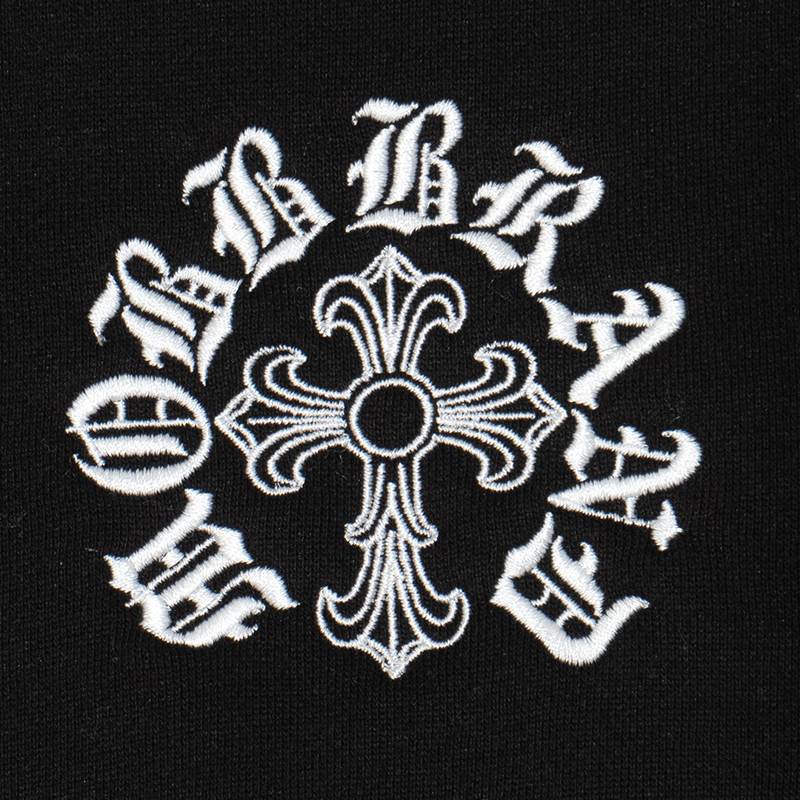 CROSS CROPPED CREW SWEAT -BLACK- (LADIES)