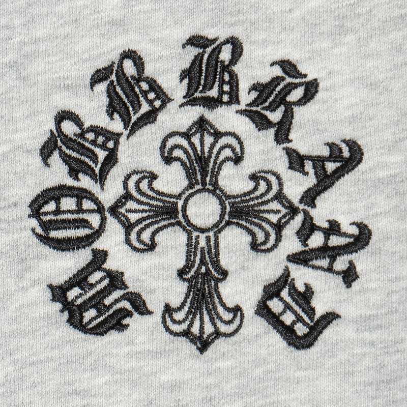 CROSS CROPPED CREW SWEAT -GREY- (LADIES)