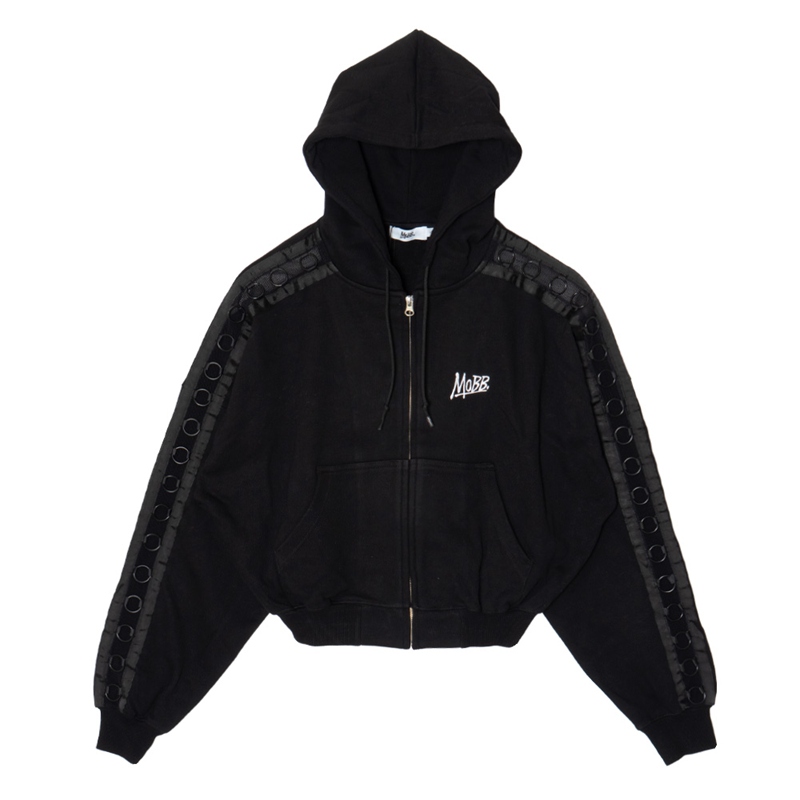 RING LACE ZIP HOODIE -BLACK- (LADIES)
