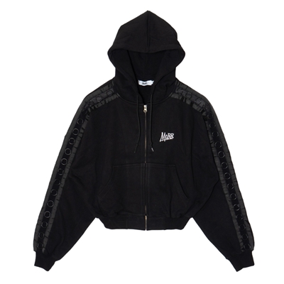 RING LACE ZIP HOODIE -BLACK- (LADIES)