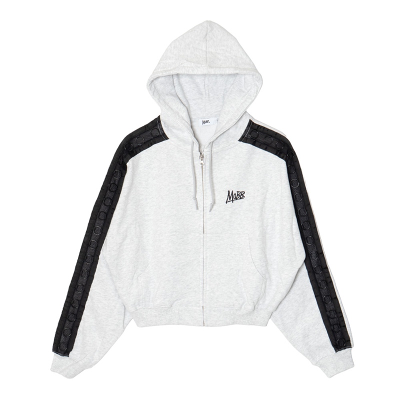 RING LACE ZIP HOODIE -GREY- (LADIES)