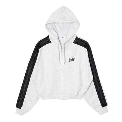 RING LACE ZIP HOODIE -GREY- (LADIES)