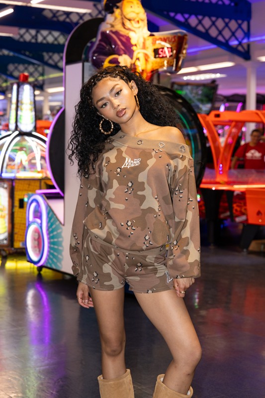 (C)OG EYELET SHORTS -CAMO2- (LADIES)