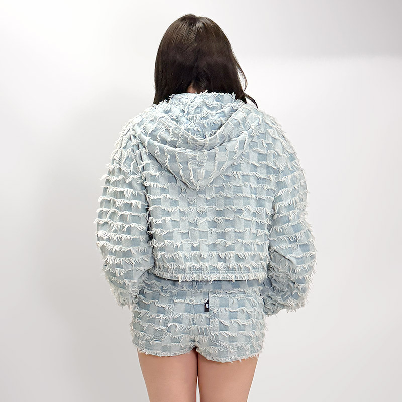 PATTERN DENIM JACKET -A(CHECKER)- (LADIES)