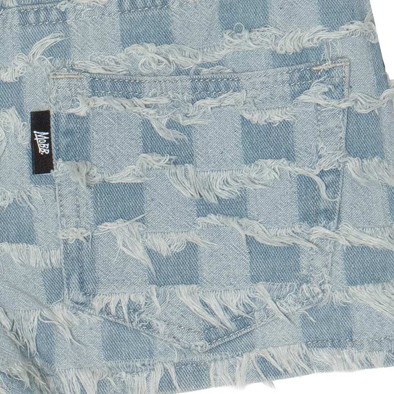 PATTERN DENIM SHORTS -A(CHECKER)- (LADIES)