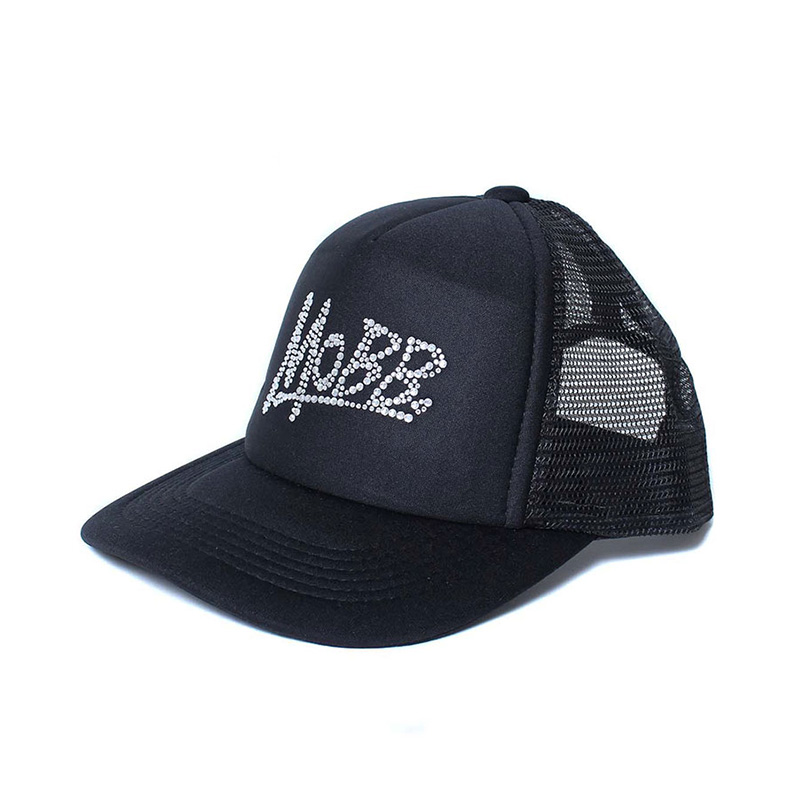 OG RHINESTONE MESH CAP -BLACK-
