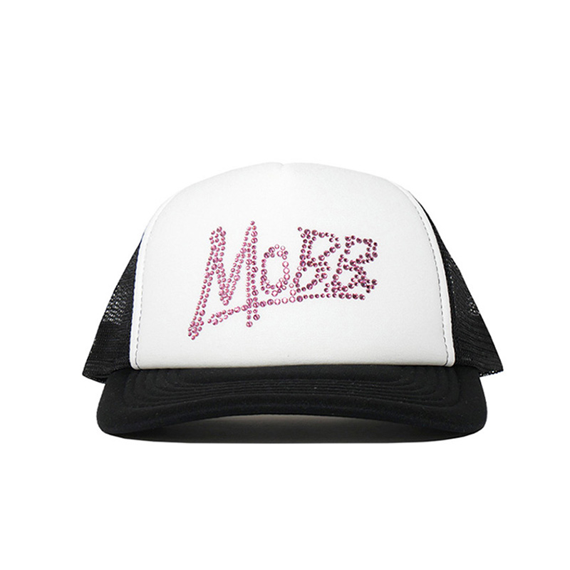 OG RHINESTONE MESH CAP -BLACK×PINK-