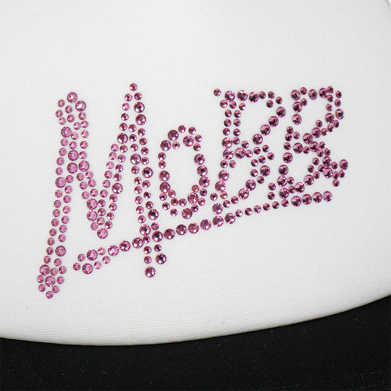 OG RHINESTONE MESH CAP -BLACK×PINK-