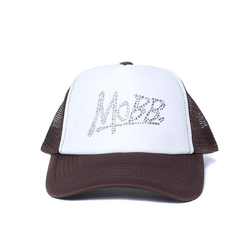 OG RHINESTONE MESH CAP -BROWN-