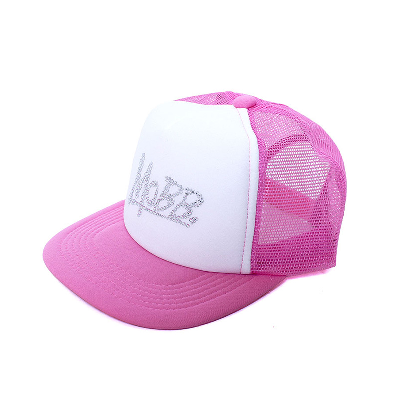 OG RHINESTONE MESH CAP -PINK-