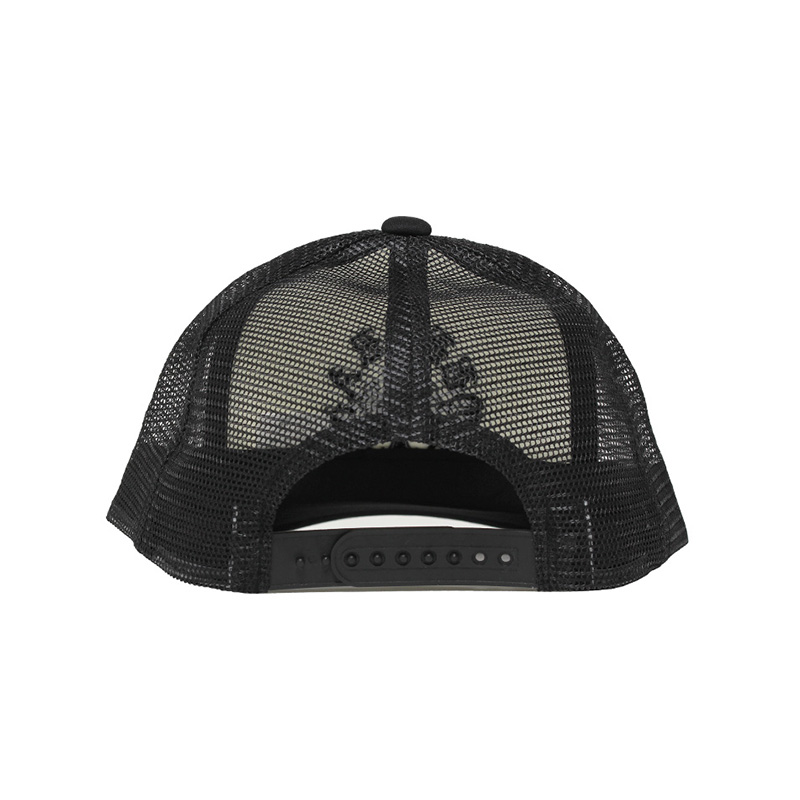 CROSS CHAIN MESH CAP -BLACK×WHITE-