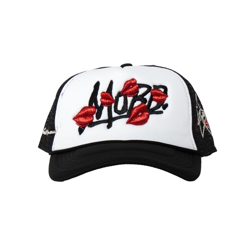 OG KISS MESH CAP -BLACK × WHITE-