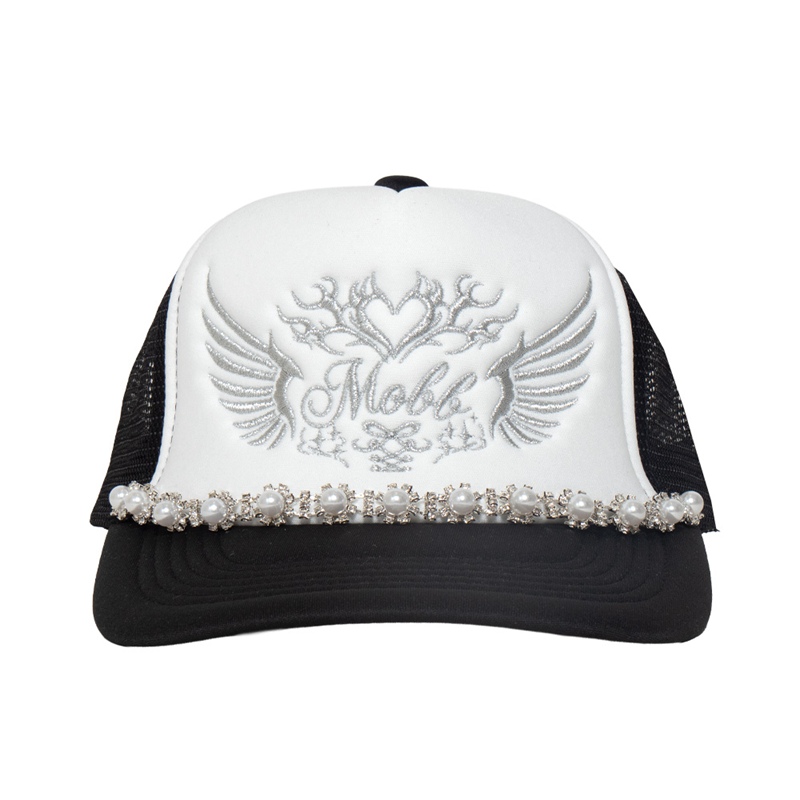 ANGEL CHAIN MESH CAP -BLACK×SILVER-