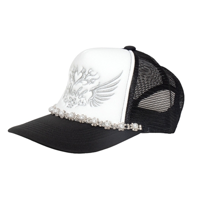 ANGEL CHAIN MESH CAP -BLACK×SILVER-