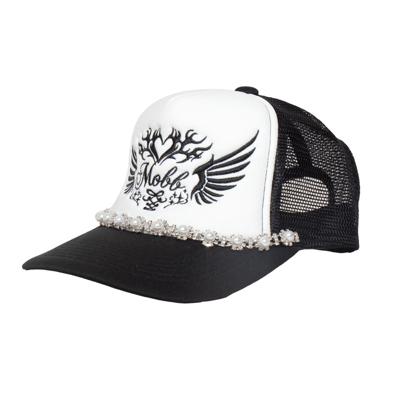 ANGEL CHAIN MESH CAP -BLACK×WHITE-