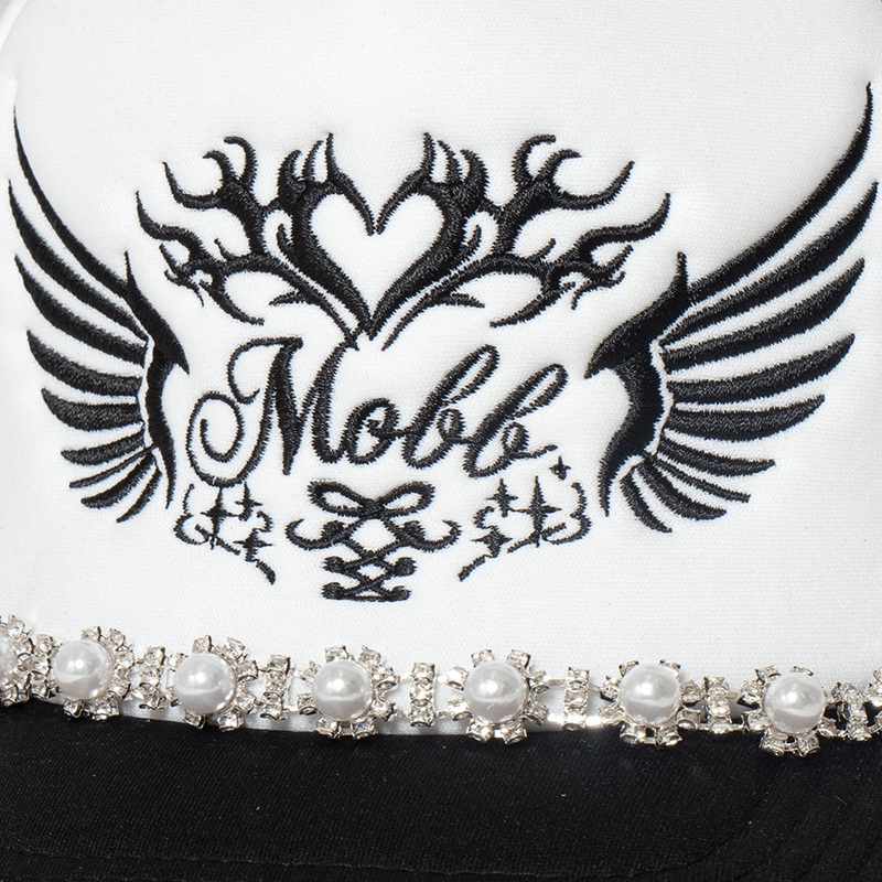 ANGEL CHAIN MESH CAP -BLACK×WHITE-
