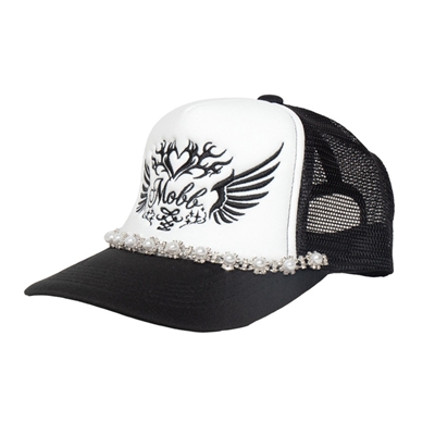 ANGEL CHAIN MESH CAP -BLACK×WHITE-