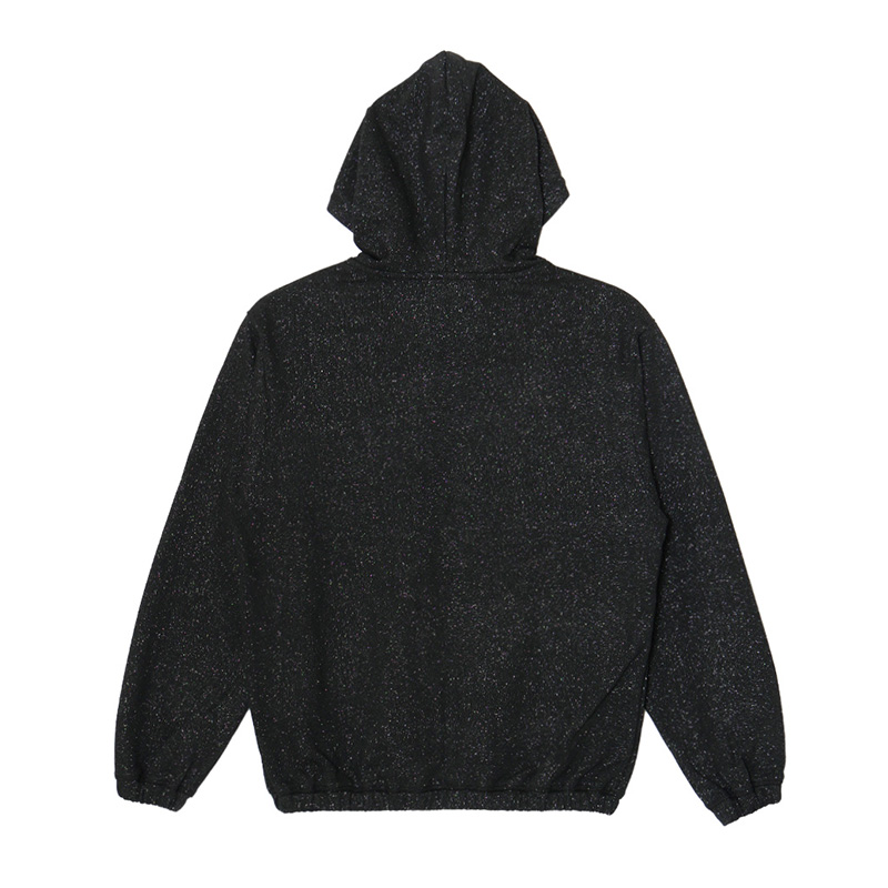 OG GLITTER ZIP HOODIE -BLACK-