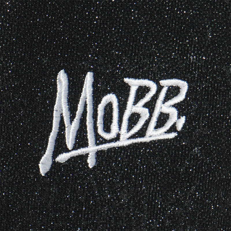 OG GLITTER ZIP HOODIE -BLACK-