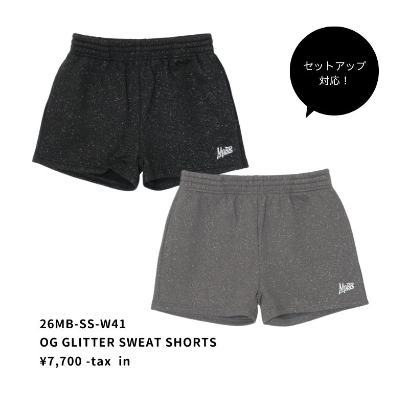 OG GLITTER ZIP HOODIE -GREY-