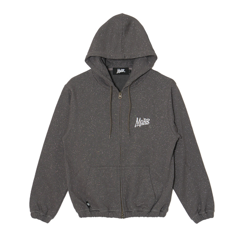OG GLITTER ZIP HOODIE -GREY-
