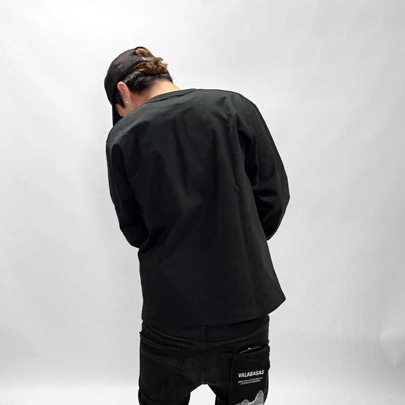 (P)MAGNUM WEIGHT L/S T-SHIRT -BLACK-