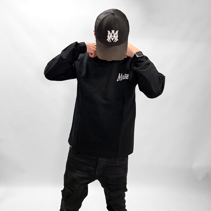 (E)MAGNUM WEIGHT L/S T-SHIRT -BLACK-