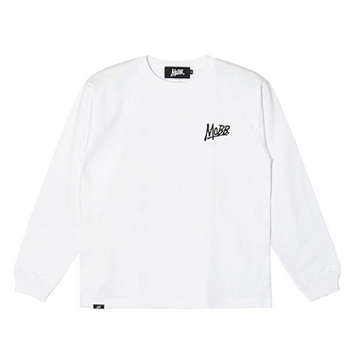 (E)MAGNUM WEIGHT L/S T-SHIRT -WHITE-