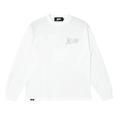 OG RHINESTONE L/S T-SHIRT -WHITE-