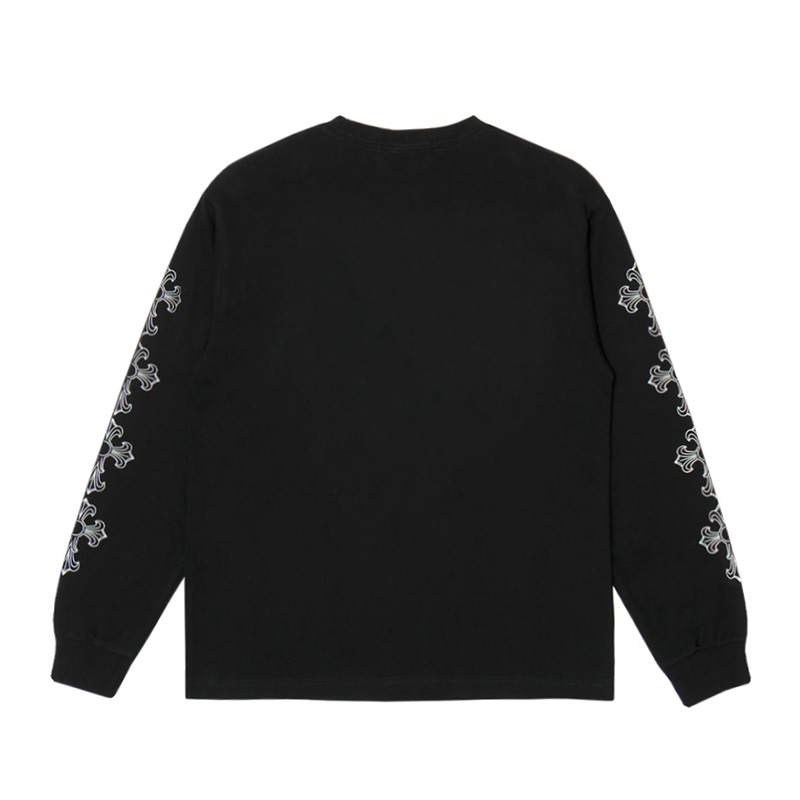 CROSS SLEEVE L/S T-SHIRT -BLACK-
