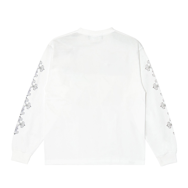 CROSS SLEEVE L/S T-SHIRT -WHITE-