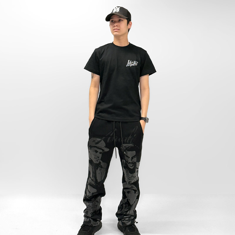 (S)OG STONE S/S T-SHIRT -BLACK×PINK-