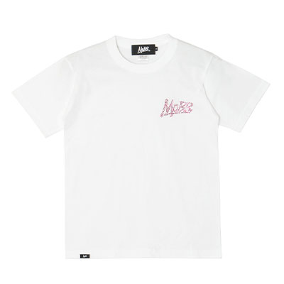 (S)OG STONE S/S T-SHIRT -WHITE×PINK-