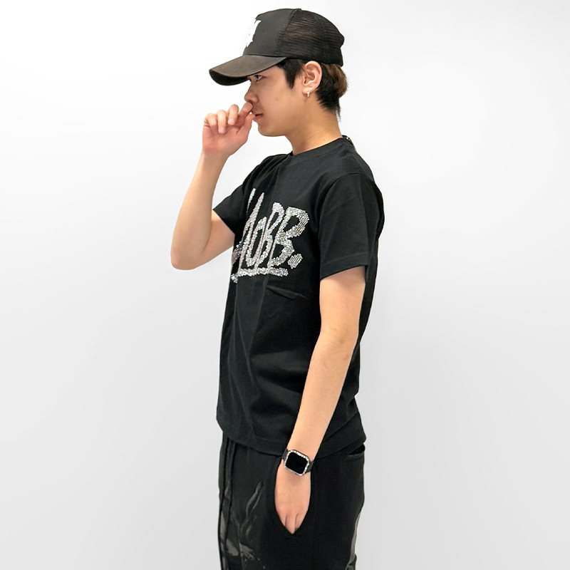 (L)OG STONE S/S T-SHIRT -BLACK-