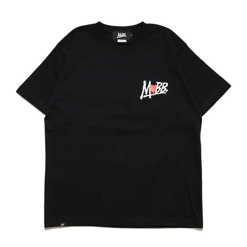 HEART DRIP T-SHIRT -BLACK-