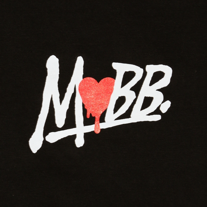HEART DRIP T-SHIRT -BLACK-