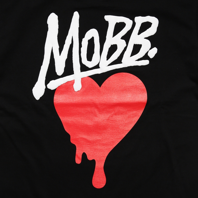 HEART DRIP T-SHIRT -BLACK-
