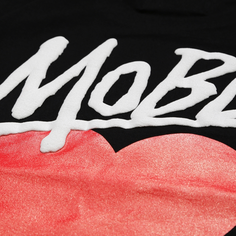 HEART DRIP T-SHIRT -BLACK-