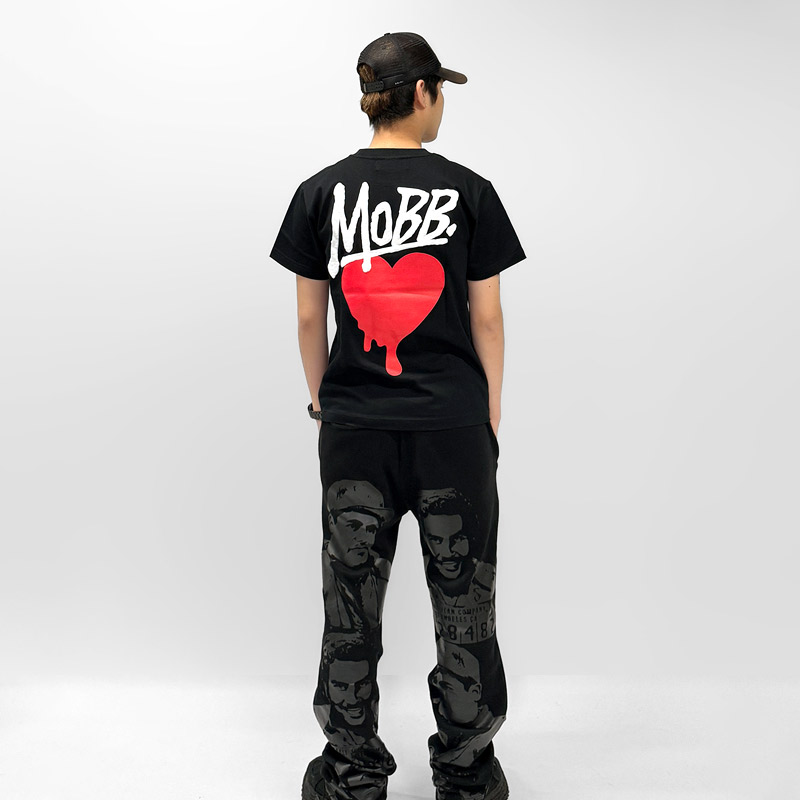 HEART DRIP T-SHIRT -BLACK-