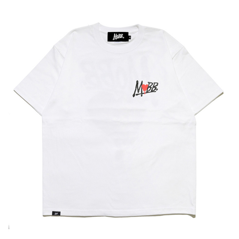 HEART DRIP T-SHIRT -WHITE-