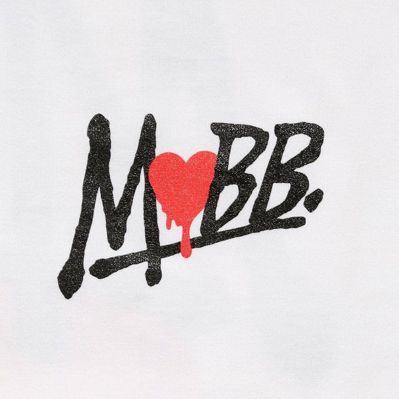 HEART DRIP T-SHIRT -WHITE-