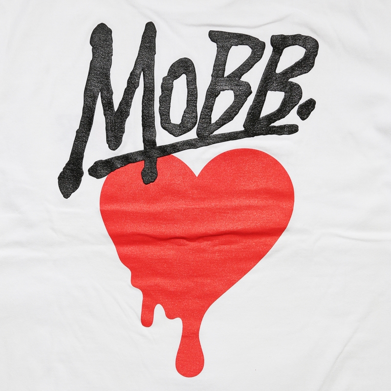 HEART DRIP T-SHIRT -WHITE-