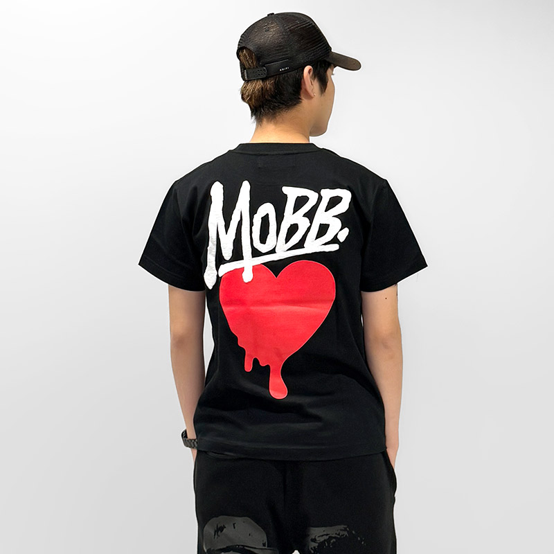 HEART DRIP T-SHIRT -WHITE-